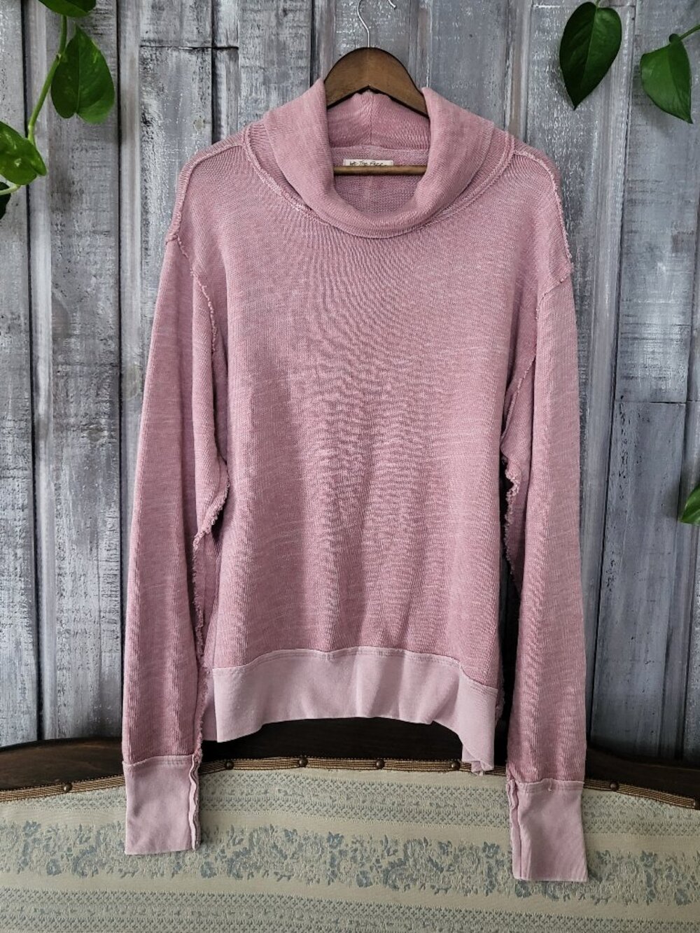 We The Free People Knit Pink Sweater Oversized